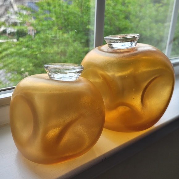 Global views handmade glass decor.set of 2 - Picture 2 of 6